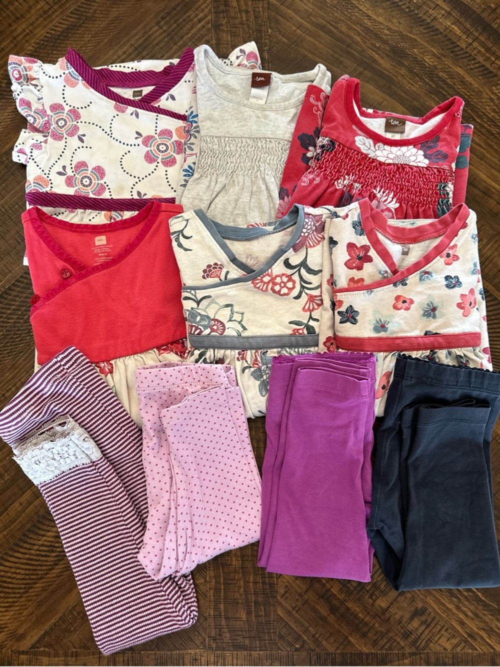 Tea Collection Girls' Dress/Leggings, Bundle